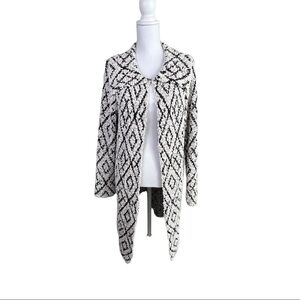 Solitaire by Ravi Khosla Anthropologie popcorn Knit Long open front Cardigan L
